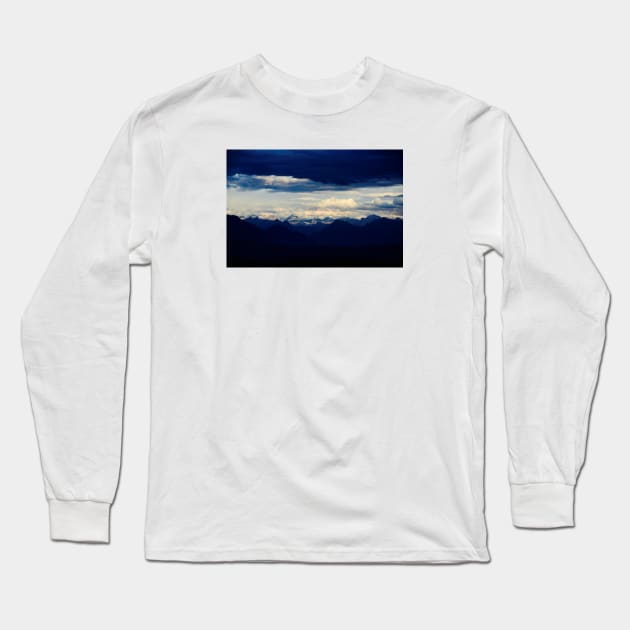 Swiss Alps Dark 2 / Swiss Artwork Photography Long Sleeve T-Shirt by RaphaelWolf